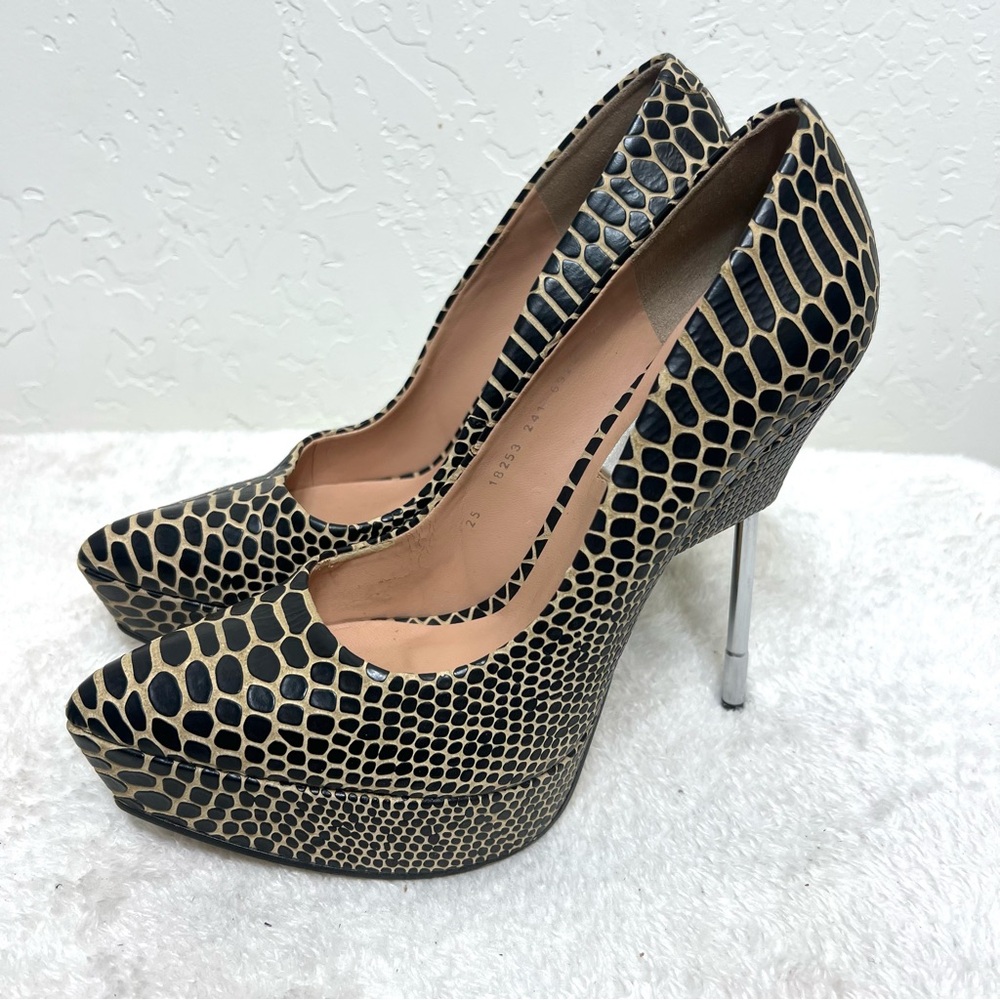 Andrea Animal Print Stiletto Platform Pumps Size 8